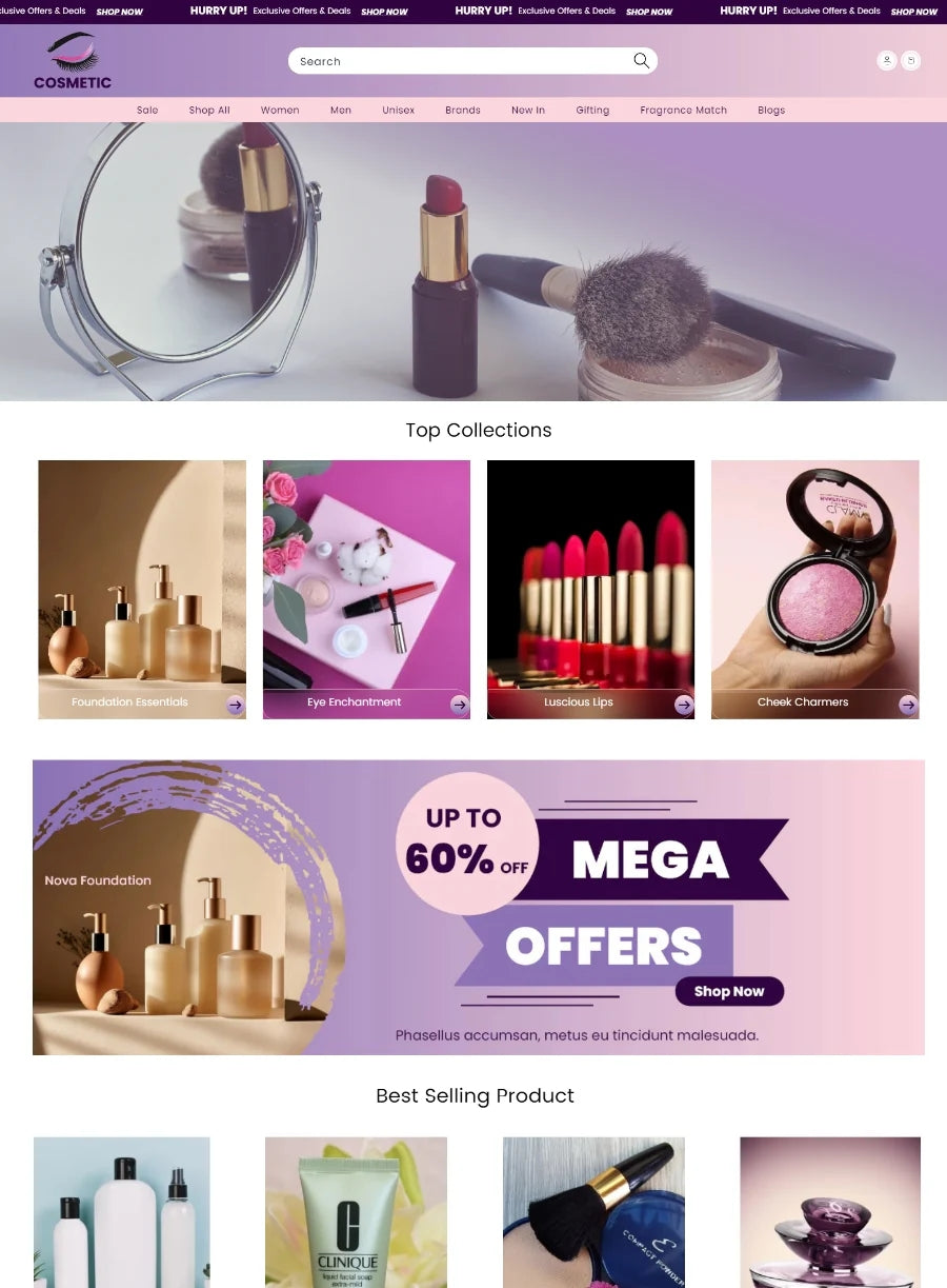 Free Cosmetic Store Shopify Theme